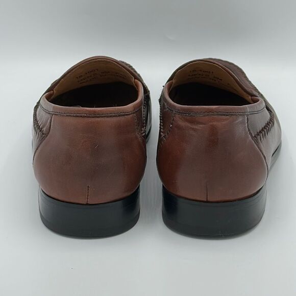 Domani Men’s Loafer Size 9 9M Leather Slip On Brown 18-1001 - Picture 6 of 14